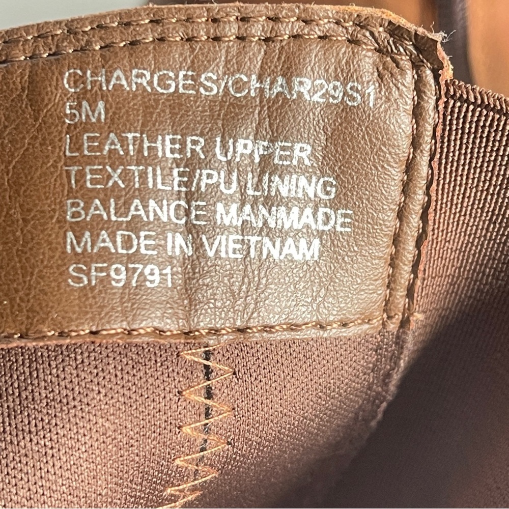 Steve Madden Chunky Brown Leather Ankle Boots size 5M - Picture 3 of 7